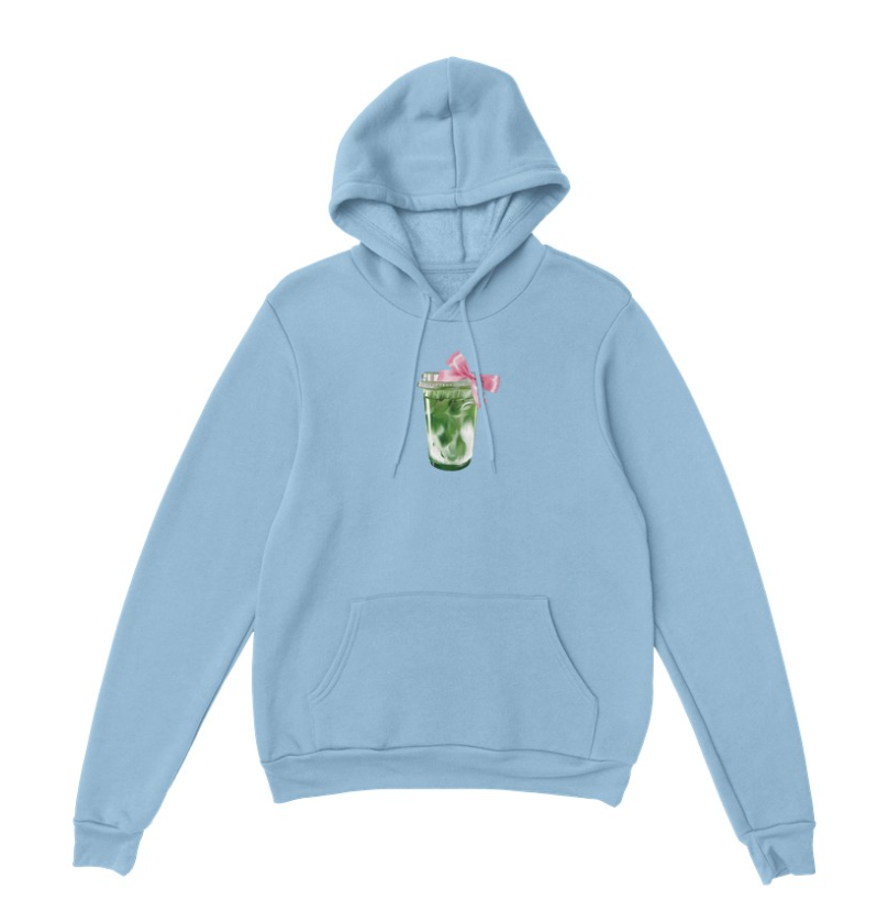 matcha bow pullover hoodie