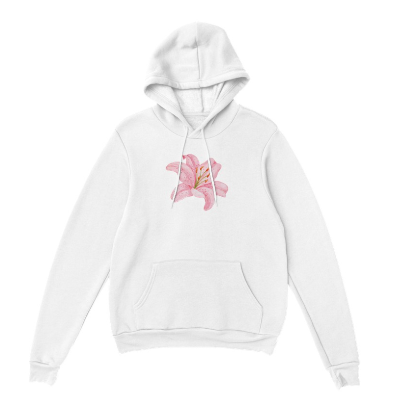 pink lily hoodie