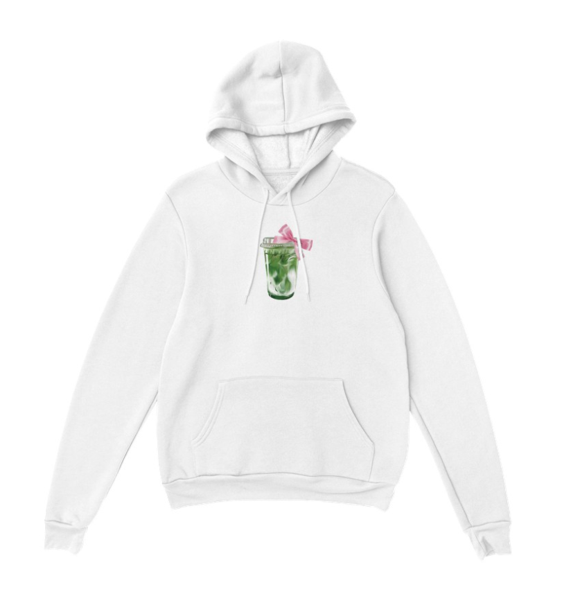 matcha bow pullover hoodie